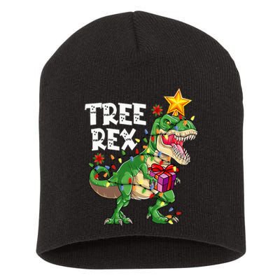 Dinosaur Tree Rex Christmas Pajamas Xmas Funny Gifts Short Acrylic Beanie