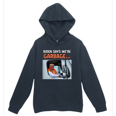 Donald Trump Rides In Garbage Truck Urban Pullover Hoodie