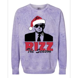 Donald Trump Rizz The Season Funny Christmas Santa Hat Gift Colorblast Crewneck Sweatshirt