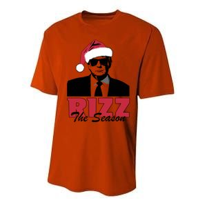 Donald Trump Rizz The Season Funny Christmas Santa Hat Gift Performance Sprint T-Shirt