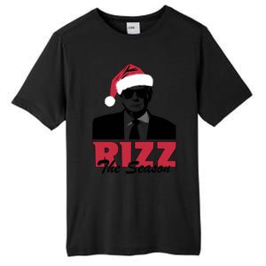 Donald Trump Rizz The Season Funny Christmas Santa Hat Gift Tall Fusion ChromaSoft Performance T-Shirt