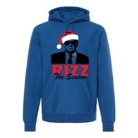 Donald Trump Rizz The Season Funny Christmas Santa Hat Gift Premium Hoodie