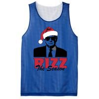 Donald Trump Rizz The Season Funny Christmas Santa Hat Gift Mesh Reversible Basketball Jersey Tank