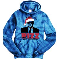 Donald Trump Rizz The Season Funny Christmas Santa Hat Gift Tie Dye Hoodie