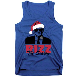 Donald Trump Rizz The Season Funny Christmas Santa Hat Gift Tank Top