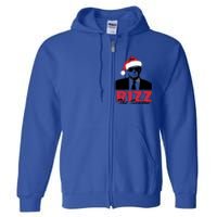 Donald Trump Rizz The Season Funny Christmas Santa Hat Gift Full Zip Hoodie