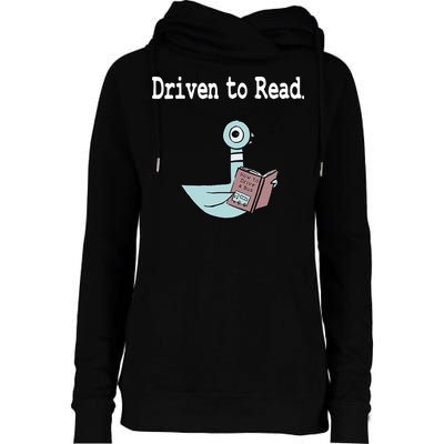 Driven To Read Pigeon Library Book Lover Womens Funnel Neck Pullover Hood