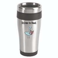 Driven To Read Pigeon Library Book Lover 16oz Travel Tumbler
