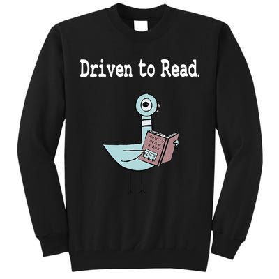 Driven To Read Pigeon Library Book Lover Tall Sweatshirt
