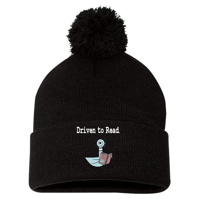 Driven To Read Pigeon Library Book Lover Pom Pom 12in Knit Beanie