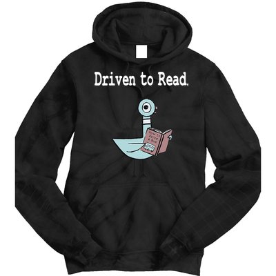 Driven To Read Pigeon Library Book Lover Tie Dye Hoodie