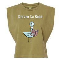 Driven To Read Pigeon Library Book Lover Garment-Dyed Women's Muscle Tee