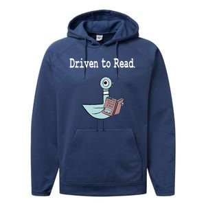 Driven To Read Pigeon Library Book Lover Performance Fleece Hoodie