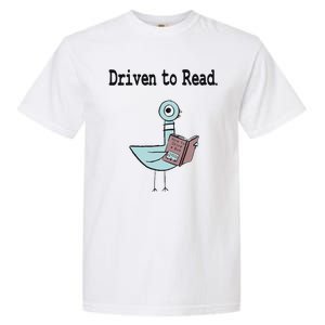 Driven To Read Pigeon Library Book Lover Garment-Dyed Heavyweight T-Shirt