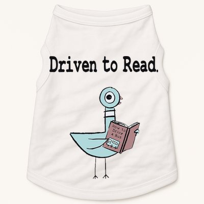 Driven To Read Pigeon Library Book Lover Doggie Tank