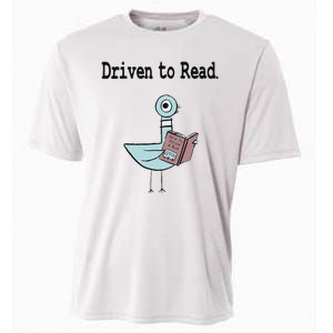 Driven To Read Pigeon Library Book Lover Cooling Performance Crew T-Shirt