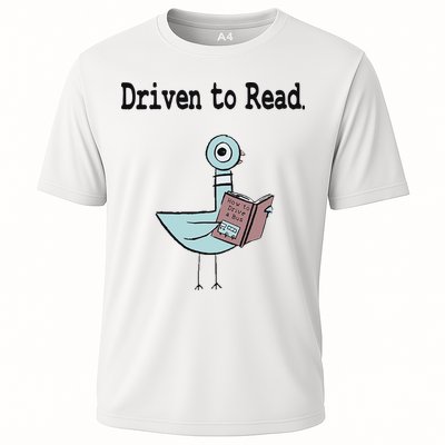 Driven To Read Pigeon Library Book Lover Cooling Performance Crew T-Shirt