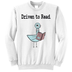 Driven To Read Pigeon Library Book Lover Sweatshirt