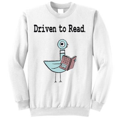 Driven To Read Pigeon Library Book Lover Sweatshirt