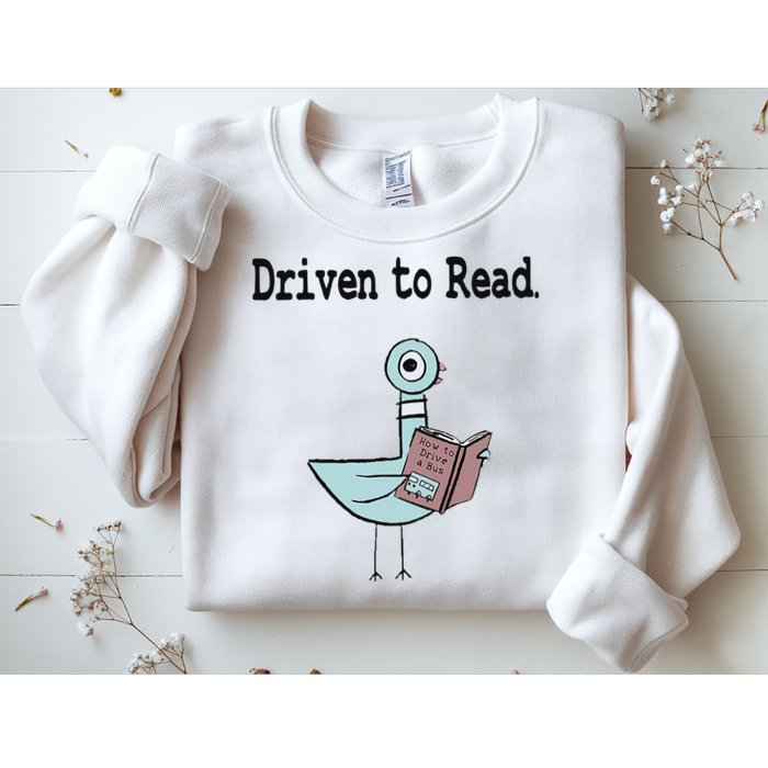 Driven To Read Pigeon Library Book Lover Sweatshirt