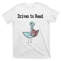 Driven To Read Pigeon Library Book Lover T-Shirt