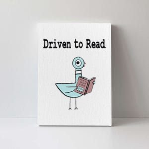 Driven To Read Pigeon Library Book Lover Canvas