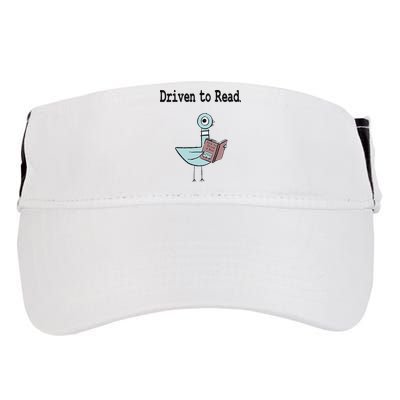 Driven To Read Pigeon Library Book Lover Adult Drive Performance Visor