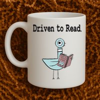 Driven To Read Pigeon Library Book Lover Mug