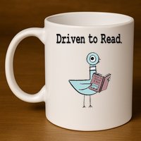 Driven To Read Pigeon Library Book Lover 11oz C Handle Ceramic Mug