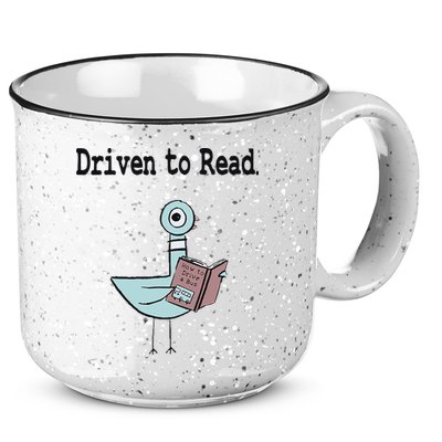 Driven To Read Pigeon Library Book Lover 15oz Campfire Ceramic Mug