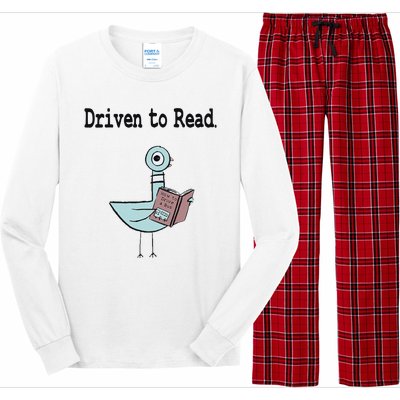 Driven To Read Pigeon Library Book Lover Long Sleeve Pajama Set