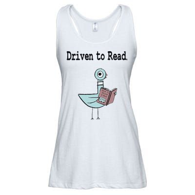Driven To Read Pigeon Library Book Lover Ladies Essential Flowy Tank