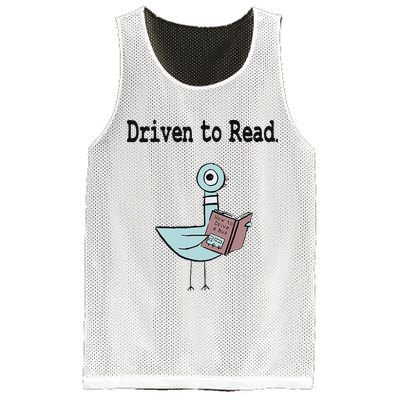 Driven To Read Pigeon Library Book Lover Mesh Reversible Basketball Jersey Tank