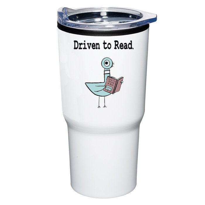 Driven To Read Pigeon Library Book Lover Tumbler