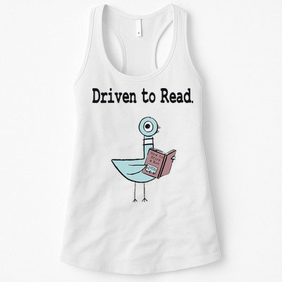 Driven To Read Pigeon Library Book Lover Womens Tank Top