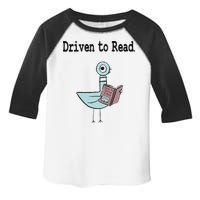 Driven To Read Pigeon Library Book Lover Toddler Fine Jersey T-Shirt