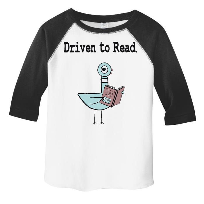 Driven To Read Pigeon Library Book Lover Toddler Fine Jersey T-Shirt