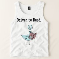Driven To Read Pigeon Library Book Lover Tank Top