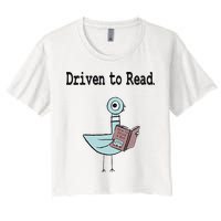 Driven To Read Pigeon Library Book Lover Crop Top