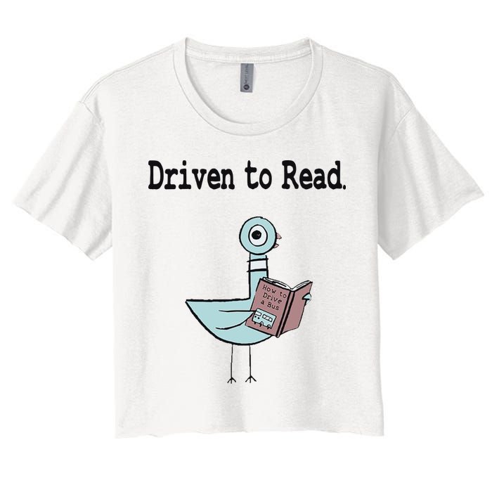 Driven To Read Pigeon Library Book Lover Crop Top