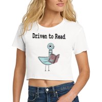 Driven To Read Pigeon Library Book Lover Crop Top
