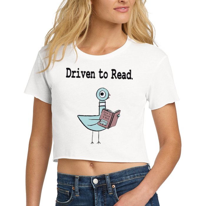Driven To Read Pigeon Library Book Lover Crop Top