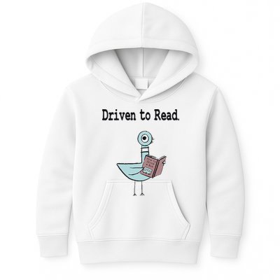 Driven To Read Pigeon Library Book Lover Kids Hoodie