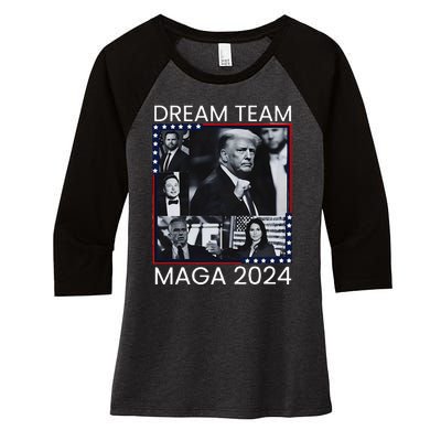 Dream Team Republican Trump Vance 2024 Women's Tri-Blend 3/4-Sleeve Raglan Shirt