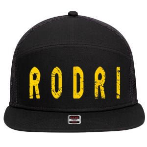 Distressed Team Rodri Surname Last Name Familia Proud Family 7 Panel Mesh Trucker Snapback Hat