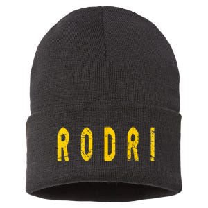 Distressed Team Rodri Surname Last Name Familia Proud Family Sustainable Knit Beanie