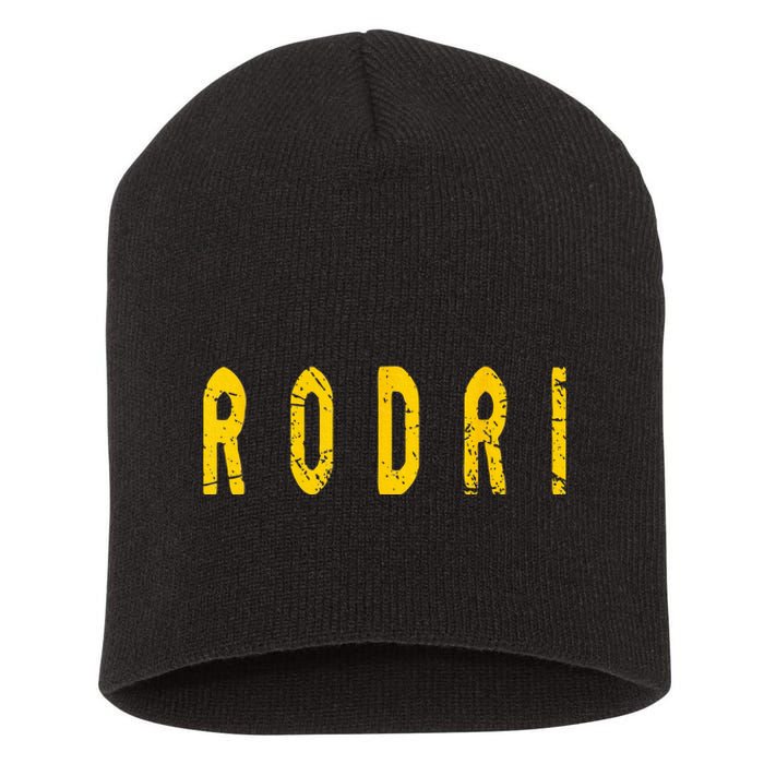 Distressed Team Rodri Surname Last Name Familia Proud Family Short Acrylic Beanie