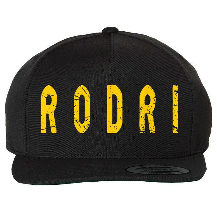 Distressed Team Rodri Surname Last Name Familia Proud Family Wool Snapback Cap