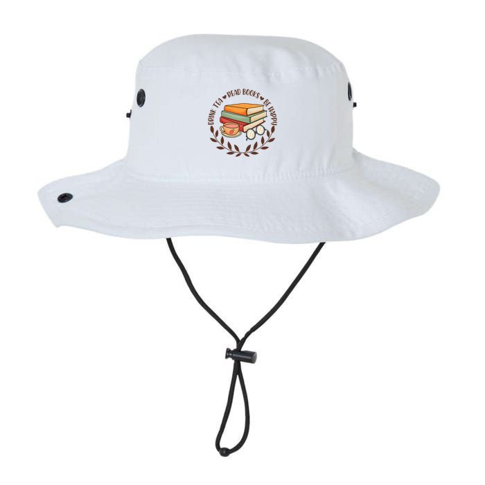 Drink Tea Read Books Be Happy Gift For Reading Books Bucket Hat
