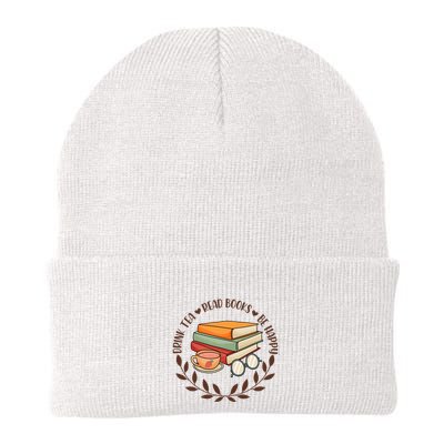 Drink Tea Read Books Be Happy Gift For Reading Books Beanie